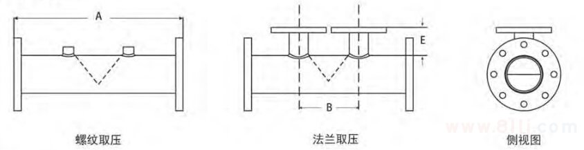 楔式流量計外形結構圖